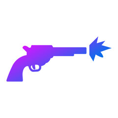 Shoot by the gun icon