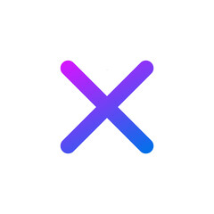 Obraz premium Cross symbol vector