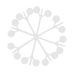 A snowflake drawn by hand. Winter Christmas Decoration