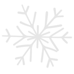 A snowflake drawn by hand. Winter Christmas Decoration