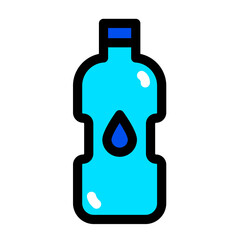 plastic water drop delivery color icon