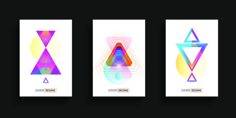 Vector triangular background Set 2