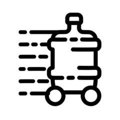 plastic water bottle delivery outline icon