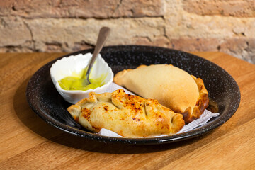 Traditional Argentine empanadas stuffed with meat