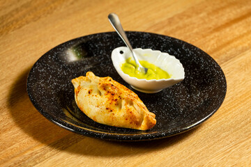 Latin American fried empanadas with beef filling