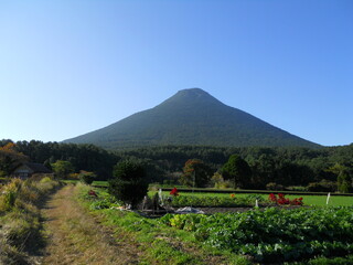 青空と大地と薩摩富士