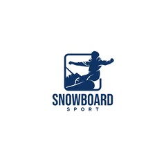 Modern design SNOW BOARD sport life logo design