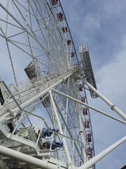 ferris wheel on a blue sky