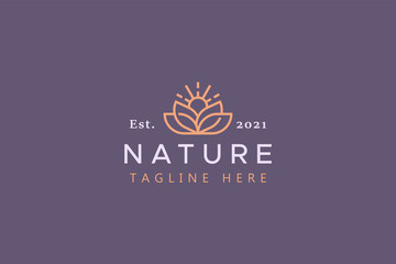 Nature Yoga and Spa Creative Logo Template