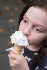 child eating ice cream