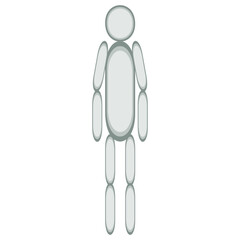 A jpeg illustration of a figure isolated on transparent background. Designed for web concepts, templates, prints