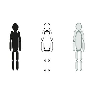 A vector illustration of three figures isolated on transparent background. Designed for web concepts, templates, prints