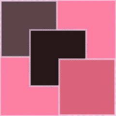 Seamless pattern on a square background - patchwork quilt. Design element.