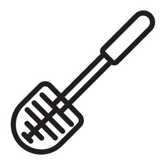 toilet brush line icon