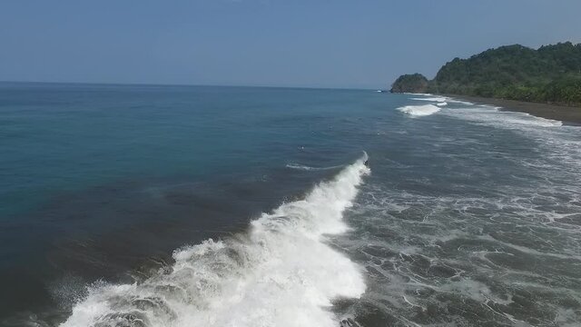 Sufrer catched a vawe at Plaja Hermosa Costa Rica DRONE