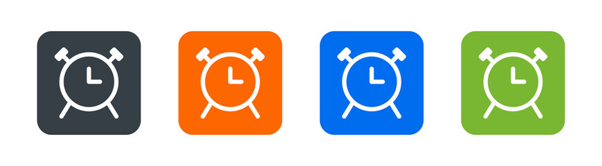 Alarm clock icon in white background. Vector illustration