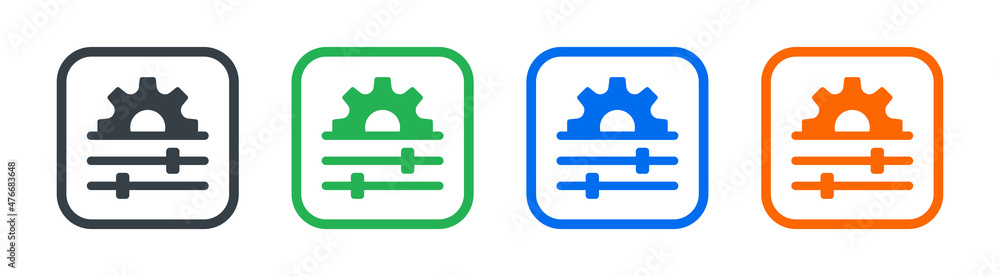 Poster adjust control icon. settings icon vector illustration.