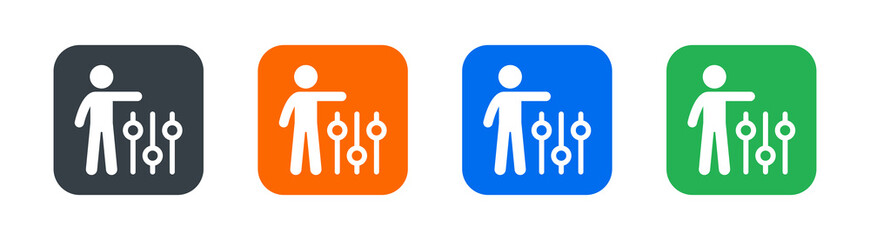 Setting icon. Adjustment vector icon isolated on white background. Controls adjust symbol concept