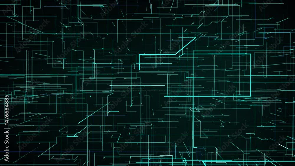 Poster geometric mesh from 3d render of web textures in space. cyber information matrix with online generat
