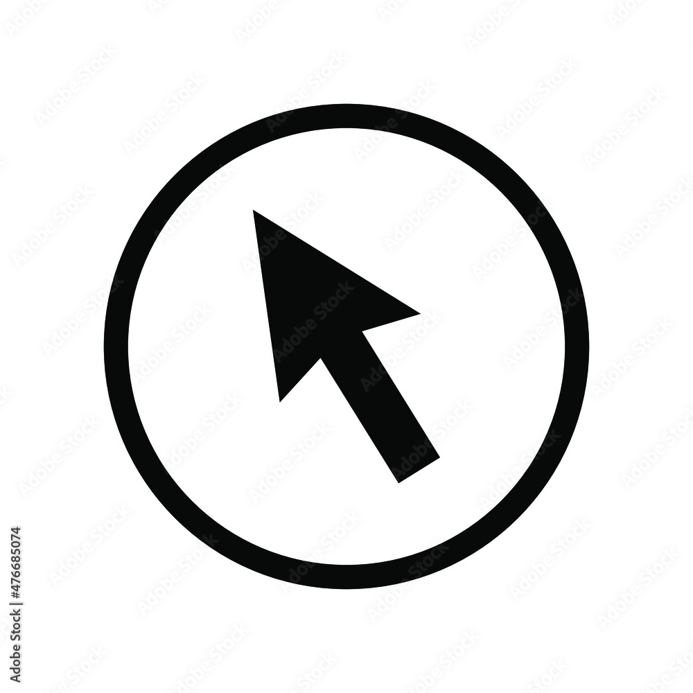 Poster cursor line icon. pointer arrow icon. click arrow. arrow icon graphic vector sign symbol for your pr