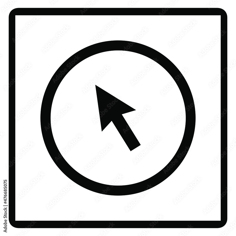 Poster cursor line icon. pointer arrow icon. click arrow. arrow icon graphic vector sign symbol for your pr