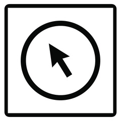 Cursor line icon. Pointer arrow icon. Click arrow. Arrow icon graphic vector sign symbol for your project. Vector in trendy flat style on white background.