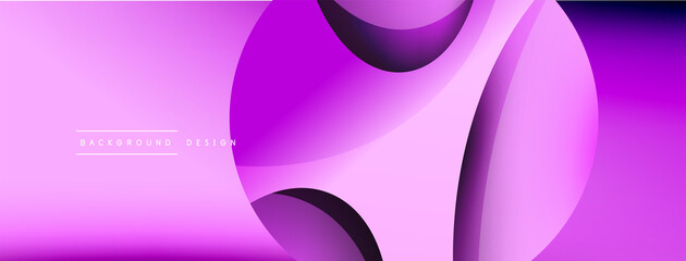 Creative geometric wallpaper. Minimal abstract background. Circle and wave composition vector illustration for wallpaper banner background or landing page