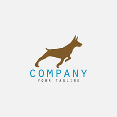 dog company illustration logo design. all dog product