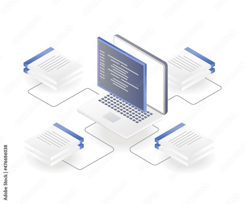 Fototapete Programming language data