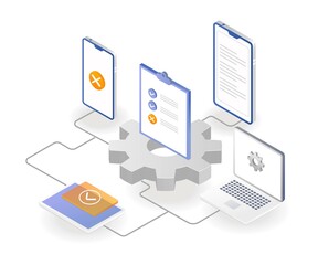 The process of connecting to a computer network of data documents