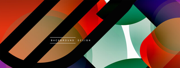 Geometrical minimal wallpaper. Geometric shapes. Vector illustration for wallpaper banner background or landing page