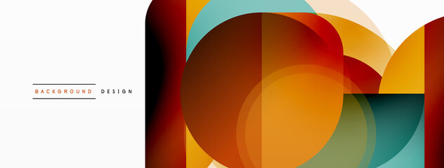 Round triangle shapes lines and circles. Geometric vector illustration for wallpaper banner background or landing page