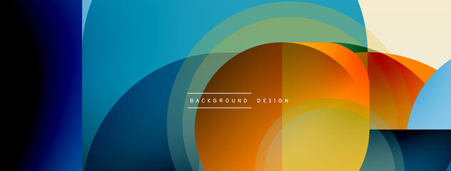 Round triangle shapes lines and circles. Geometric vector illustration for wallpaper banner background or landing page