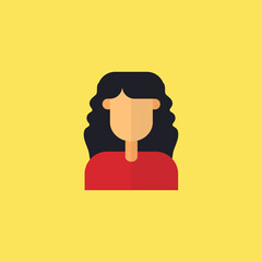Modern female, account, person icon in trendy flat style isolated on background. Clock icon page symbol for your website design Clock icon logo, app, UI.