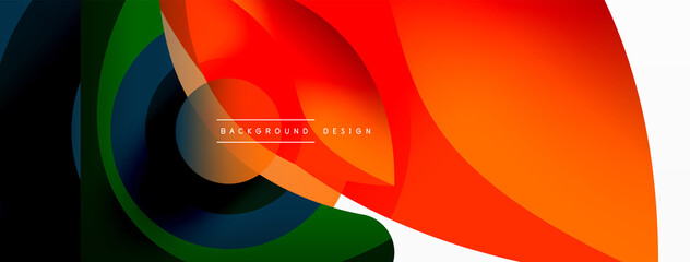 Creative geometric wallpaper. Minimal abstract background. Circle wave and round shapes composition vector illustration for wallpaper banner background or landing page