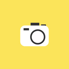 Vector graphic illustration of a simple camera sign. Great for photography designs, photography contest posters, symbols, signs, etc