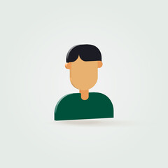 man profile icon 3d design. suitable for web, app, UI, etc.