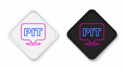 Line Pit stop icon isolated on white background. Colorful outline concept. Vector