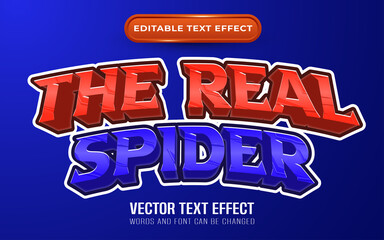 The real spider editable text effect