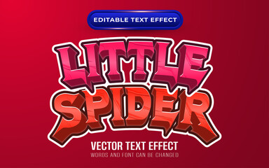 Little spider editable text effect