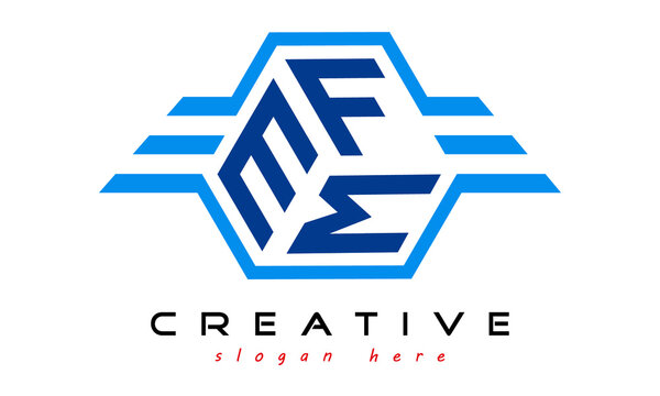 emblem badge with wings EFM letter logo design vector, business logo, icon shape logo, stylish logo template