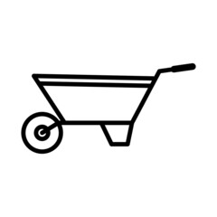 Fototapeta na wymiar Wheelbarrow icon design template vector isolated illustration