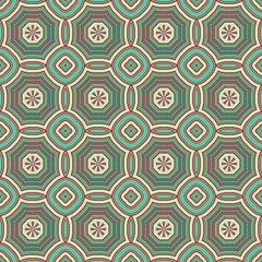 Fototapeta premium Abstract colorful seamless jacquard mosaic pattern. Design for fabric, wallpaper, paper, cover, weaving, packaging, tile, ceramics. Background for fashion textiles.
