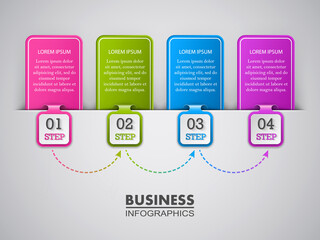 Infographics. Banners are numbered.