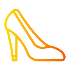 high heels gradient icon