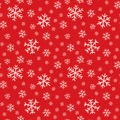 Seamless background with snowflakes. Winter illustration for New Year or Christmas.
