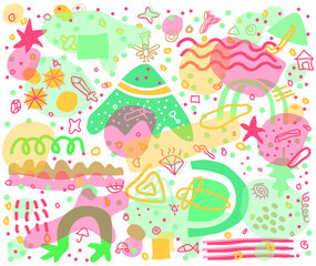 Abstract contemporary modern trendy vector illustration