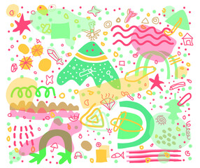 Abstract contemporary modern trendy vector illustration