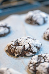 Crinkle cookies before baking, ready for the family gathering!