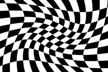 Abstract modern op art, checkered texture. Vector.	